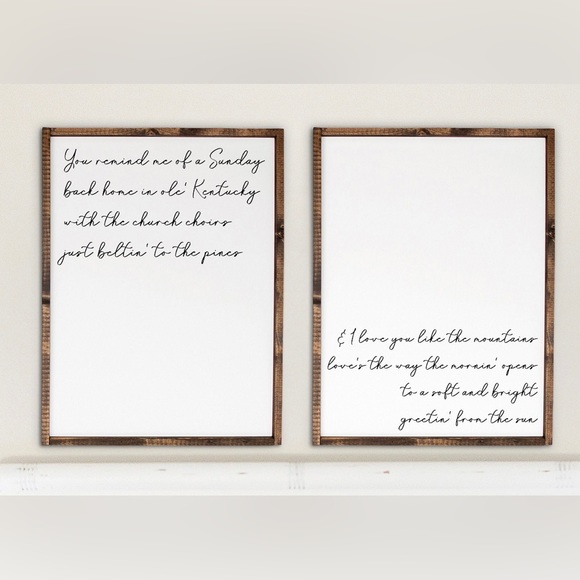 Shake The Frost Tyler Childers Lyrics Wall Decor | Set of 2 Framed Canvas Signs - Picture 1 of 2